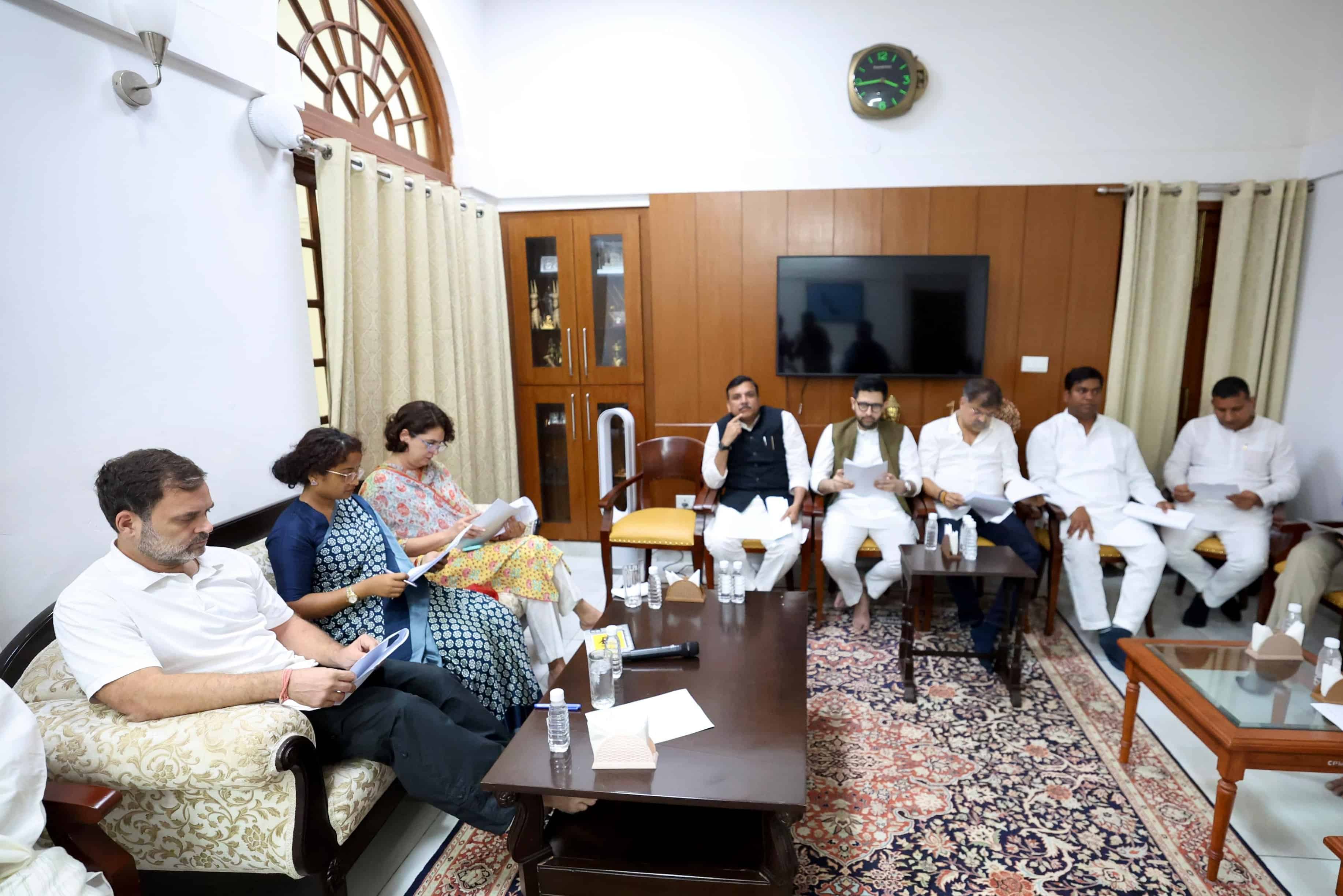 India Bloc Meeting Underway At Mallikarjun Kharge S Residence In Delhi